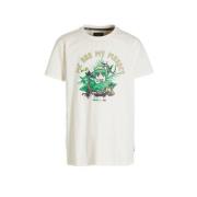 Me & My Monkey T-shirt Mink met printopdruk wit Jongens Katoen Ronde h...