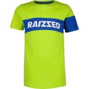 Raizzed T-shirt met logo limegroen/blauw Jongens Katoen Ronde hals Log...