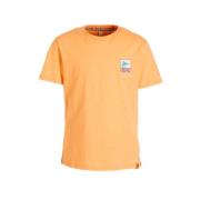 Wildfish T-shirt Milko van katoen oranje Printopdruk - 116