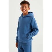 WE Fashion Blue Ridge hoodie bluestone Sweater Blauw Effen - 122/128