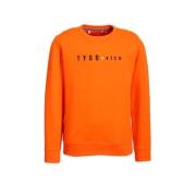 TYGO & vito sweater met tekst fel oranje Tekst - 92