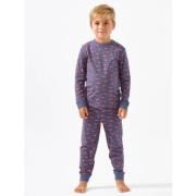 Little Label pyjama met all over print blauw/rood Jongens Stretchkatoe...