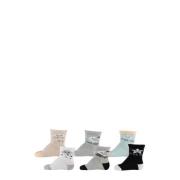 Apollo baby sokken - set van 6 beige/grijs/blauw/lichtblauw Meisjes Ka...