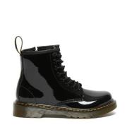 Dr. Martens 1460 Patent Kleuter/Tiener leren veterboots zwart Meisjes ...