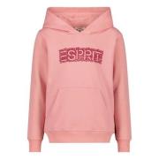 ESPRIT sweater met logo roze Meisjes Katoen Capuchon Logo - 92