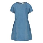 ESPRIT jurk blauw Meisjes Lyocell Ronde hals Effen - 152