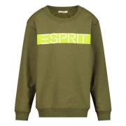 ESPRIT sweater met logo olijfgroen Logo - 128 | Sweater van ESPRIT