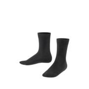 FALKE sokken zwart Jongens/Meisjes Stretchkatoen Effen - 19-22