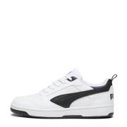 Puma Rebound V6 Lo sneakers wit/zwart Jongens/Meisjes Imitatieleer Mee...