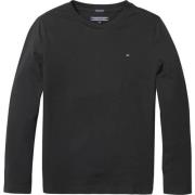 Tommy Hilfiger longsleeve van biologisch katoen zwart Effen - 140