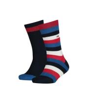 Tommy Hilfiger gestreepte sokken - set van 2 donkerblauw Jongens/Meisj...