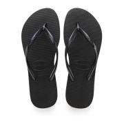 Havaianas Slim teenslippers zwart Dames Rubber Effen - 27/28