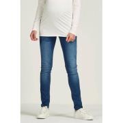 MAMALICIOUS slim fit zwangerschapsjeans MLFIFTY blauw Dames Stretchden...