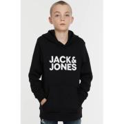 JACK & JONES JUNIOR hoodie JJECORP met logo zwart Sweater Logo - 128