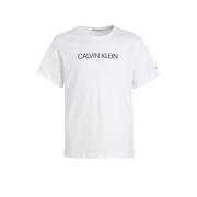 CALVIN KLEIN JEANS unisex T-shirt van biologisch katoen wit Logo - 116