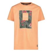 Cars T-shirt met printopdruk oranje Jongens Katoen Ronde hals Printopd...