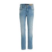 Cars skinny jeans Davis bleach used Blauw Jongens Stretchdenim Effen -...
