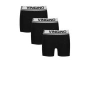 Vingino boxershort - set van 3 zwart Jongens Stretchkatoen Effen - 98/...