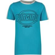 Vingino T-shirt met logo blauw Jongens Katoen Ronde hals Logo - 92