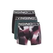 Vingino boxershort - set van 3 rood/groen/zwart Jongens Stretchkatoen ...