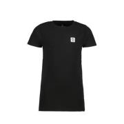 Vingino T-shirt zwart Jongens Stretchkatoen Ronde hals Effen - 110/116