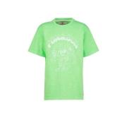 Vingino T-shirt HARTOON met printopdruk licht neon groen Jongens Sweat...