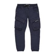 Vingino loose fit cargobroek Carlos blauw Jongens Katoen Effen - 104