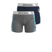 Vingino x Messi boxershort - set van 2 donkerblauw/grijs Jongens Katoe...