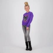 Vingino sweater Naria met printopdruk paars Printopdruk - 104