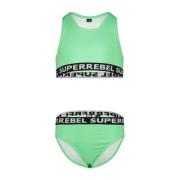 SuperRebel Bikini Groen Meisjes Gerecycled polyester Zebraprint - 116