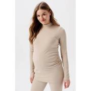 Noppies ribgebreide zwangerschapslongsleeve Sira van polyester beige E...