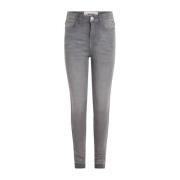 Shoeby high waist skinny jeans grey denim Grijs Meisjes Stretchdenim E...