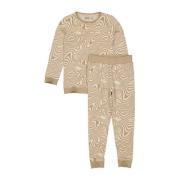Quapi pyjama PUCK met all over print beige Jongens Stretchkatoen Ronde...