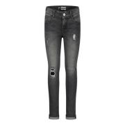 Raizzed skinny jeans grijs Jongens Stretchdenim Effen - 92