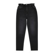 Raizzed high waist mom jeans zwart Meisjes Denim Effen - 128