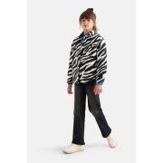 Shoeby blouse Western met zebraprint zwart/wit Meisjes Polyester Klass...