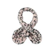 Sarlini imitatiebont sjaal met panterprint roze/zwart Panterprint - 0-...