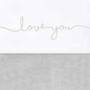 Jollein laken 75x100cm Love you grey Babylaken Grijs Tekst