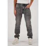 Vingino straight fit jeans Peppe Carpenter light grey Grijs Jongens De...