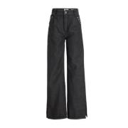 Vingino high waist loose fit jeans Cato zwart Meisjes Katoen Effen - 1...