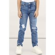 NAME IT KIDS mom jeans NKFROSE stonewashed Blauw Meisjes Denim Effen -...