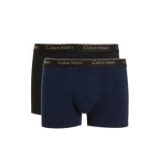 Calvin Klein boxershort - set van 2 donkerblauw/zwart Jongens Katoen L...