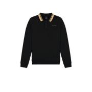 NIK&NIK sweater zwart/bruin Effen - 128 | Sweater van NIK&NIK