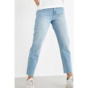 LMTD high waist mom jeans NLFRAVEN light denim Blauw Effen - 158