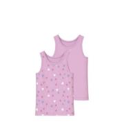 NAME IT MINI hemd NMFTANK TOP - set van 2 roze Meisjes Stretchkatoen R...