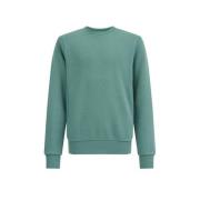 WE Fashion Blue Ridge unisex sweater Topaz Groen Effen - 98/104