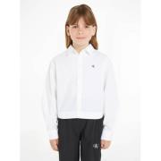 Calvin Klein blouse wit Meisjes Katoen Klassieke kraag Effen - 164