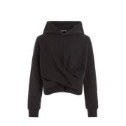 Calvin Klein hoodie met logo zwart Sweater Logo - 140