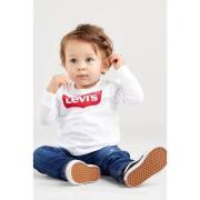 Levi's Kids baby longsleeve Batwing met logo wit Jongens/Meisjes Katoe...