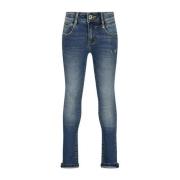 Vingino skinny jeans Amos dark blue denim Blauw Jongens Katoen Effen -...
